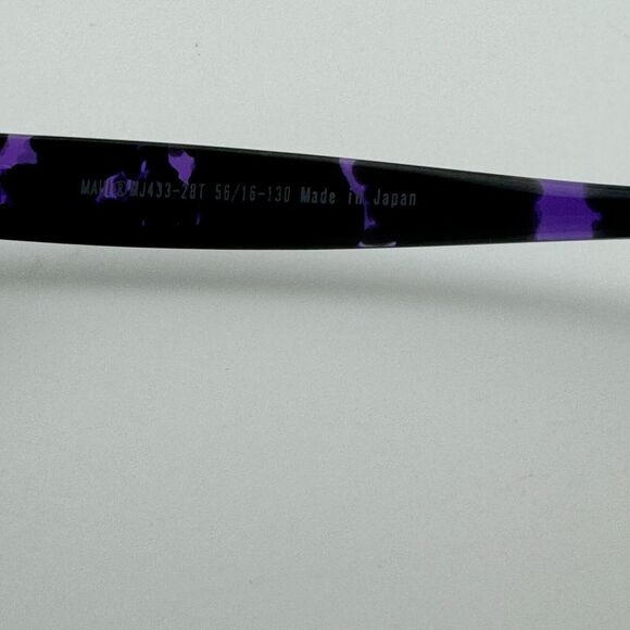 Maui Jim KOKI BEACH MJ433-28T‎ 56-16-130 Purple/Black Sunglasses Frame 12862